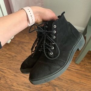 Black “Suede” Ankle Boots
